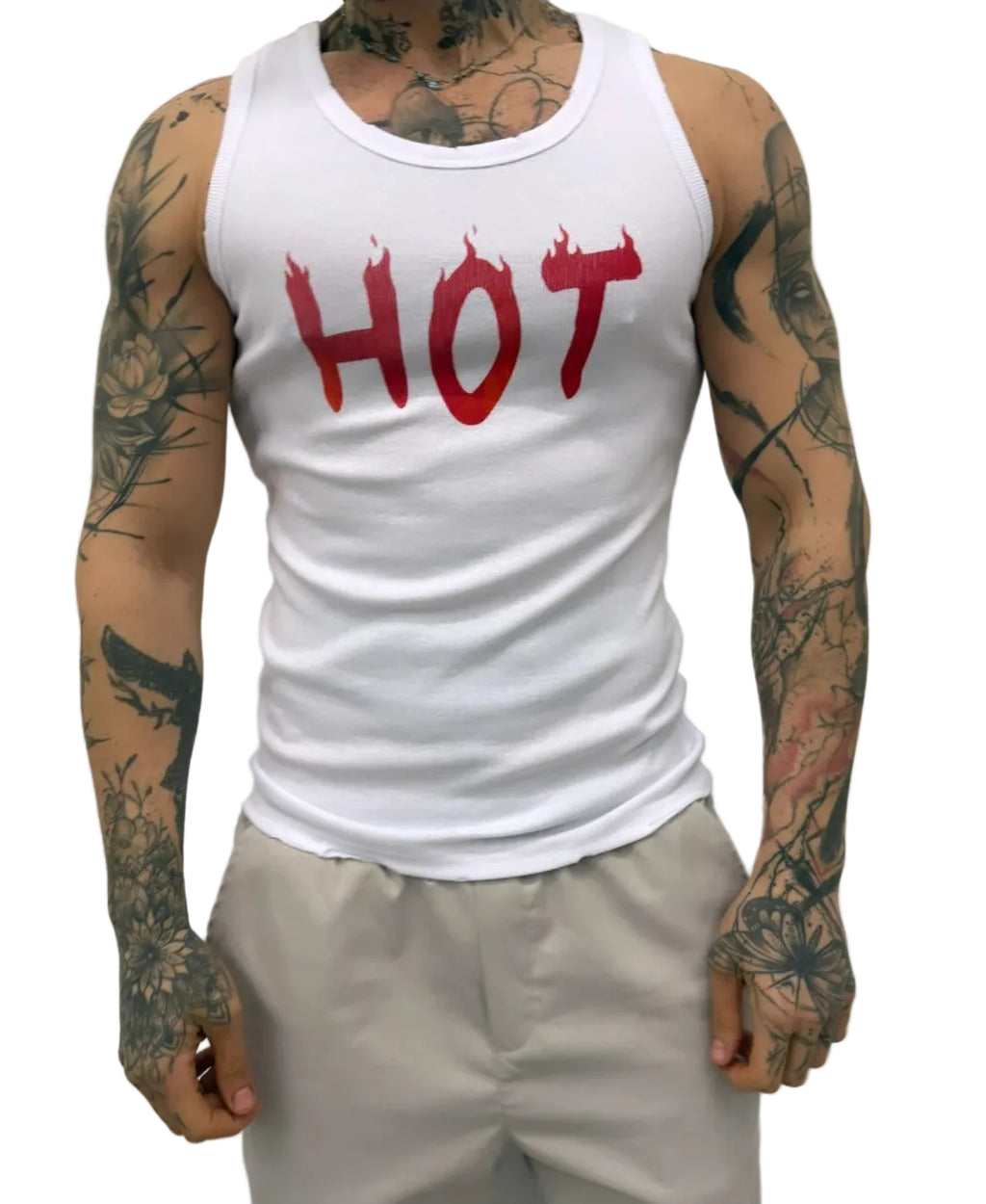 HANDMADE SCREEN-PRINTED HOT TANKTOP