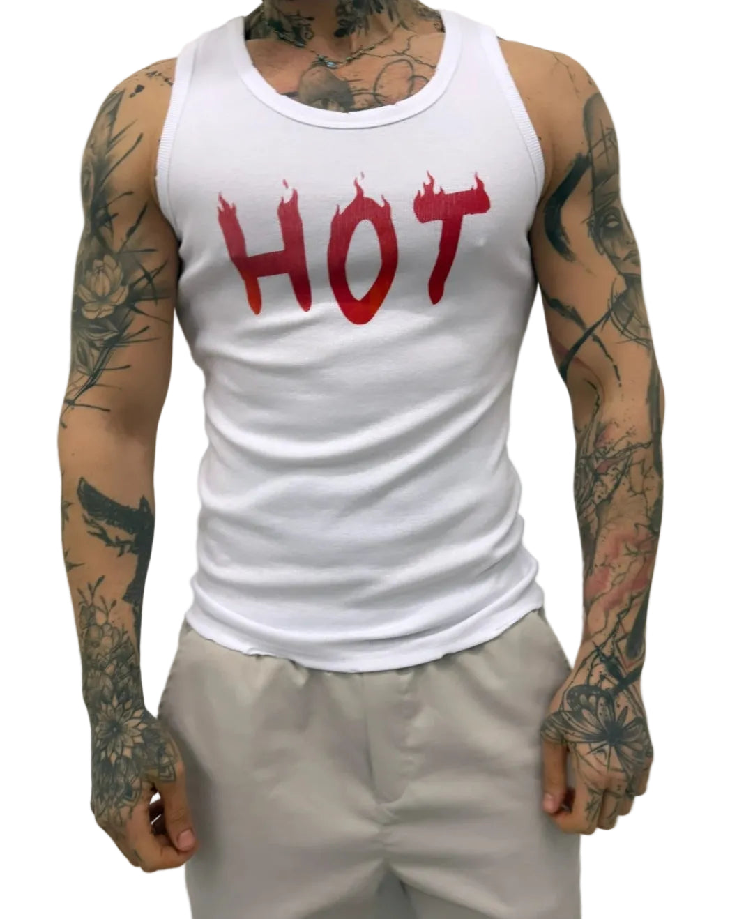 HANDMADE SCREEN-PRINTED HOT TANKTOP