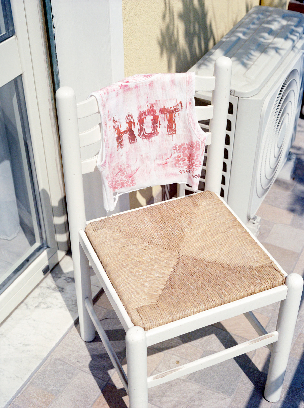HANDMADE SCREEN-PRINTED HOT CROP TOP