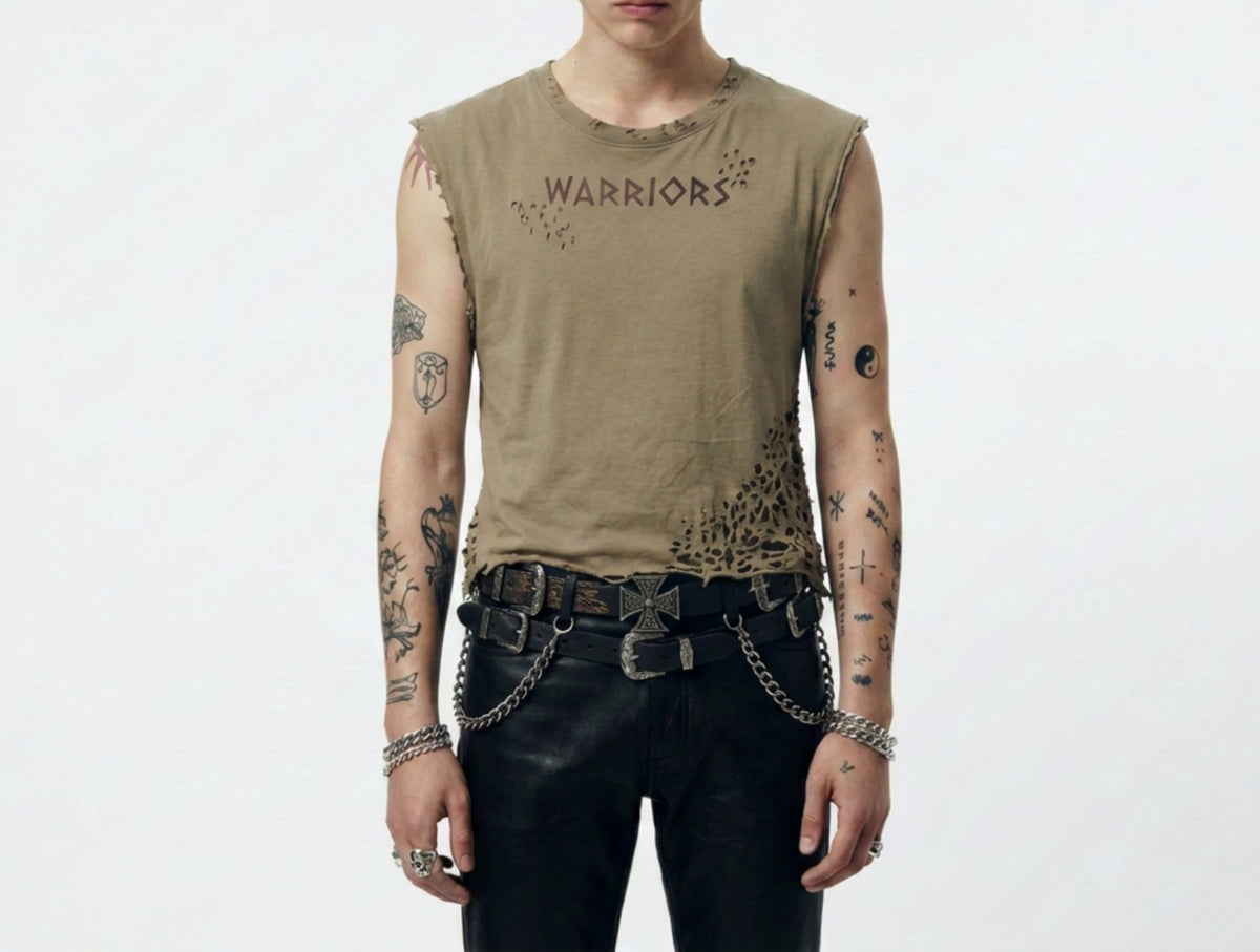DISTRESSED  1 OFF WARRIORS