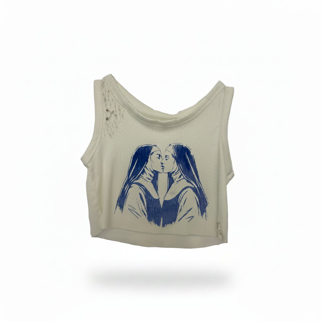 CROP NUNS BLUE