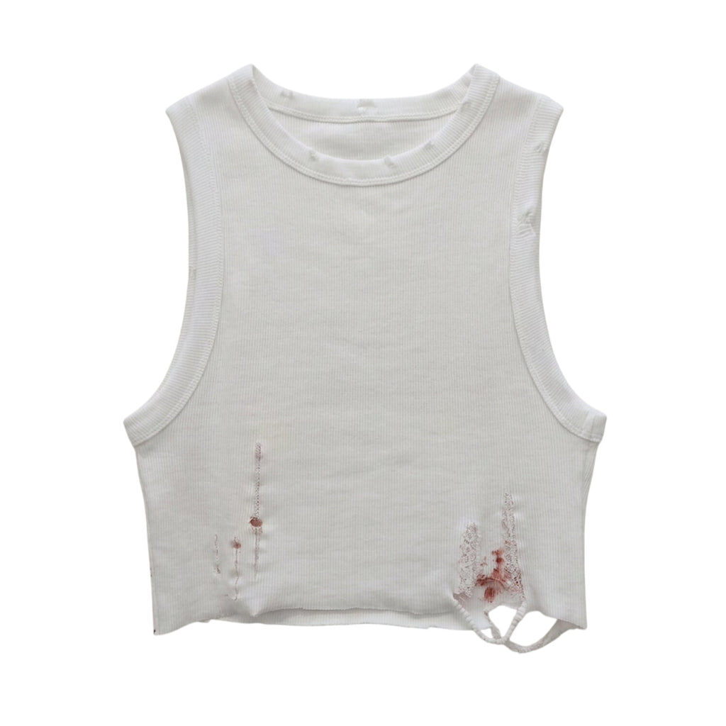 HANDMADE SCREEN-PRINTED HOT CROP TOP