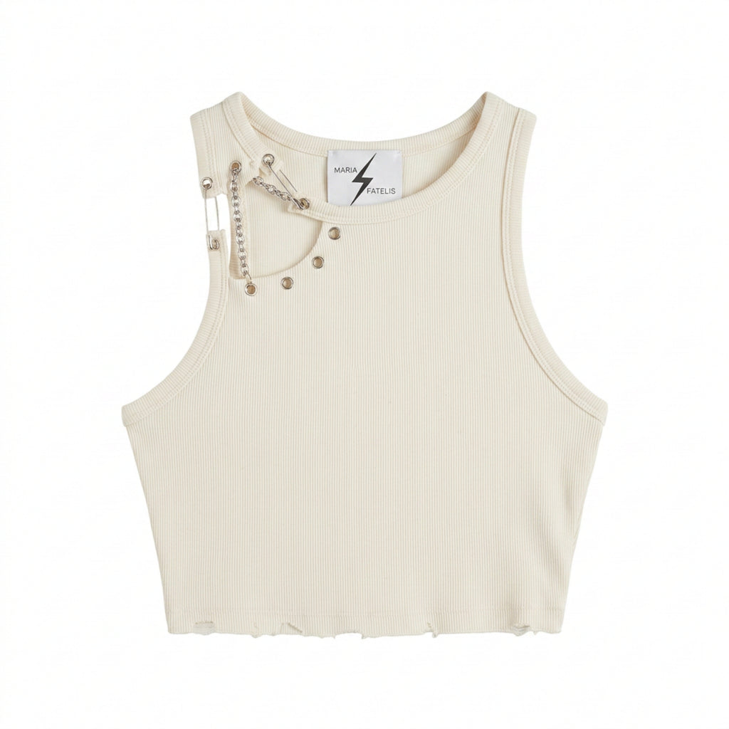 WARRIORS SCREEN-PRINTED CROP TOP